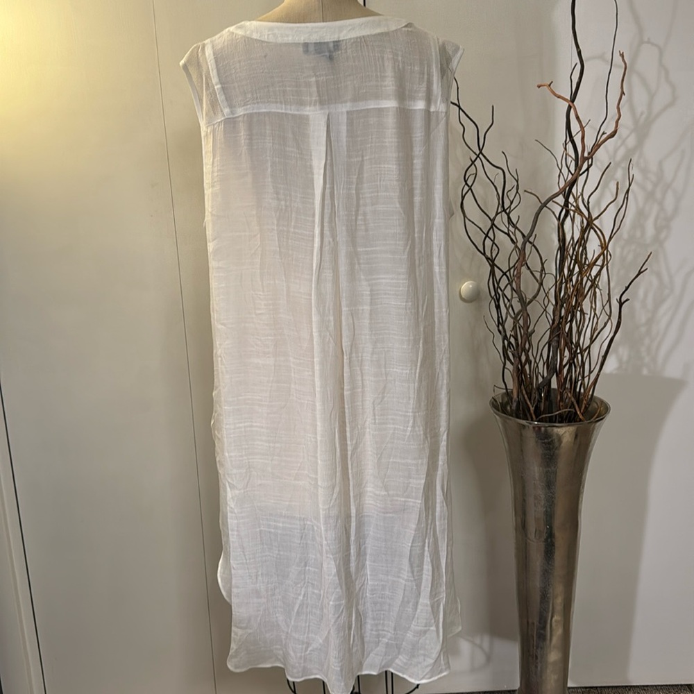 Alyx Sheer White Tunic Button Up - Picture 5 of 7